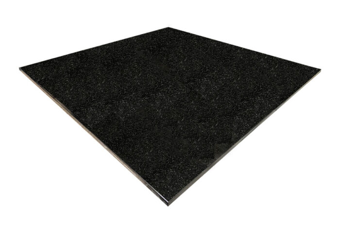 square black granite hearth
