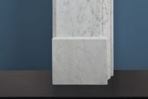 antique white Carrara marble fireplace