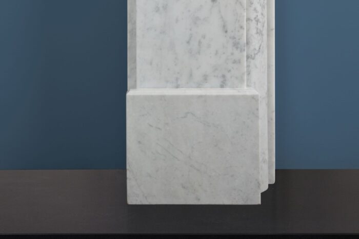 antique white Carrara marble fireplace